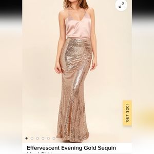 Lulus mermaid sequin maxi skirt